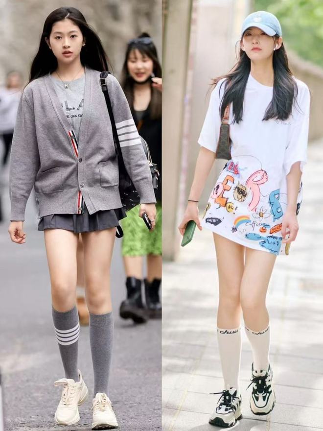 在穿“运动鞋+裙子”优雅又高级五一去了上海才发现：满大街都(图7)